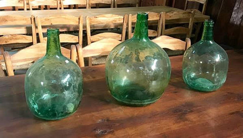 Conjunto de damajuanas panzonas