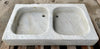 Fregadero de mármol de 2 senos 90 x 49 cm.