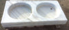 Fregadero de mármol 2 senos 1,02 x 54 cm.