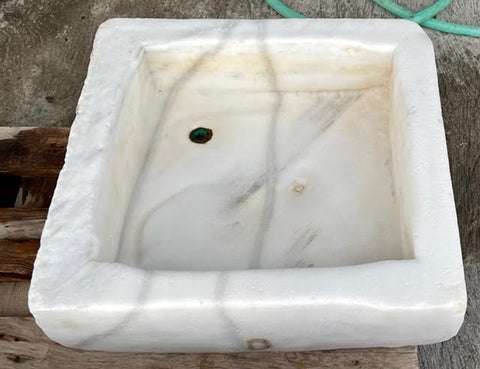 Lavabo antiguo de mármol 55 x 53 cm