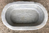 Pila de mármol blanco ovalada 66 x 42 cm.