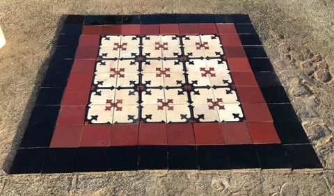 Alfombra baldosa hidráulica 2 x 2 metros