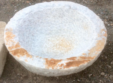 Lavabo de mármol abujardado 50 x 20 cm