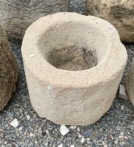 Pilón de piedra arenisca redondo 44 cm