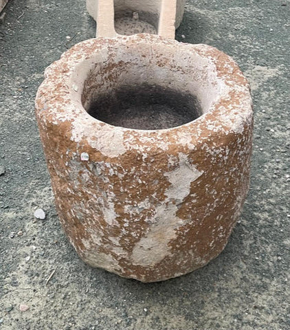 Pilón de piedra caliza redondo 38 cm