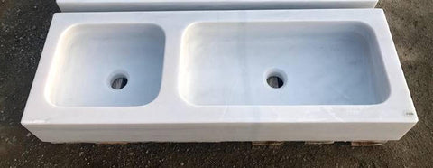 Lavabo mármol dos pozas 1 metro x 35 cm