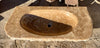 Lavabo de piedra travertino amarillo.