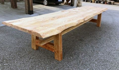 Mesa grande madera al natural