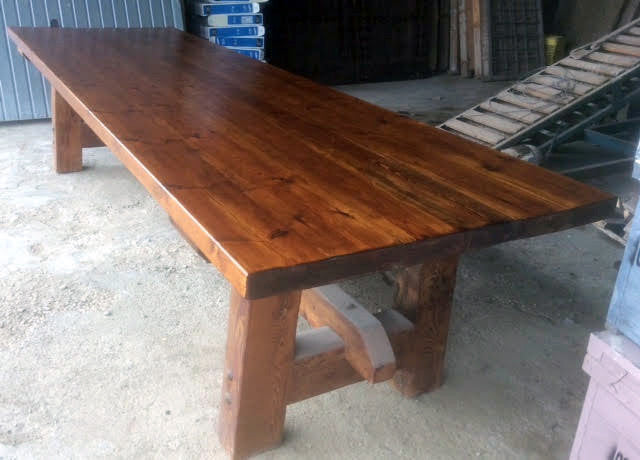 Mesa grande maderas recuperadas.