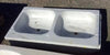 Lavabo mármol 2 senos 90 x 50 cm.