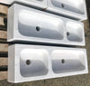 Lavabo mármol dos pozas 97 x 30 cm.