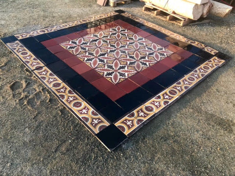 Alfombra baldosa hidráulica 2,40 x 2,40 metros