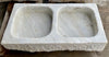 Fregadero de mármol de 2 senos 90 x 49 cm.