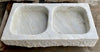 Fregadero de mármol de 2 senos 90 x 49 cm.