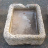 Pilón rectangular de piedra caliza 82 x 58 cm.