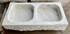 Fregadero de mármol de 2 senos 90 x 49 cm.