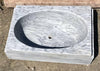 Lavabo antiguo de mármol jaspeado 71 x 46 cm.