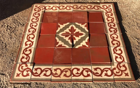 Alfombra baldosa hidráulica 4 x 2,80 metros