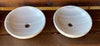 Pareja de lavabos redondos de mármol 38 x 11,5 cm.