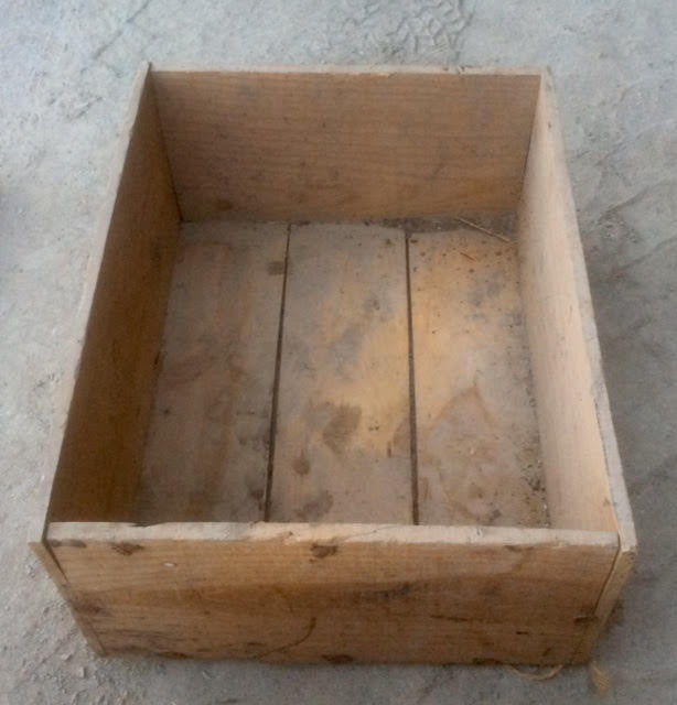 Antigua caja de madera.