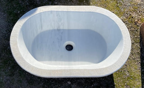 Lavabo ovalado de mármol 70 X 46 cm