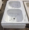 Lavabo mármol 2 senos 90 x 50 cm.