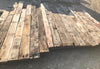 Partida de madera antigua de vagón de tren.