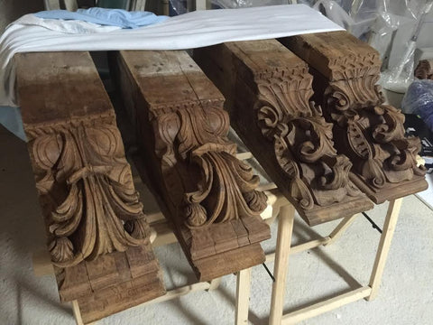 Canes madera talladas del siglo XVII
