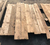 Partida de madera antigua de vagón de tren.