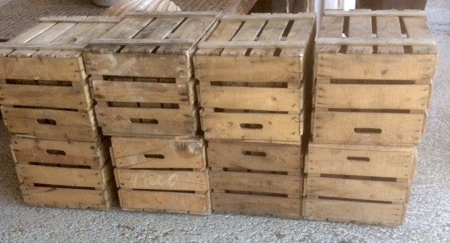 Cajas de fruta antigua de madera