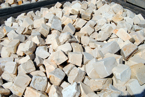 Adoquines piedra caliza blanca