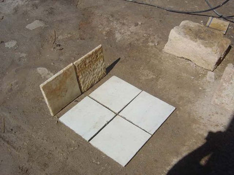 Losas de mármol blanca 26 x 26.