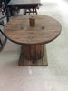 Mesa reciclada con bobina antigua