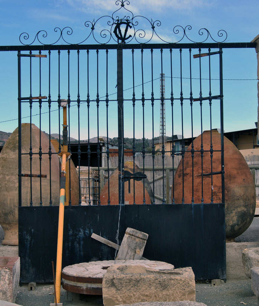 Portón de hierro antiguo con copete
