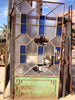 Puerta hierro y cristal
