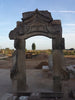 Portada fachada de granito antiguo.