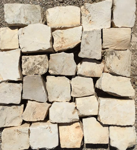 Adoquines piedra caliza blanca