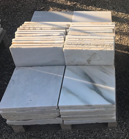 Losas de mármol blanca 30 x 30